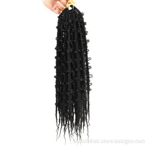 Sc 22inch Butterfly Box Braids Soft Crochet Hair Braing Hair Synthetic Butterfly Locs Faux Twist Hair For Black Women